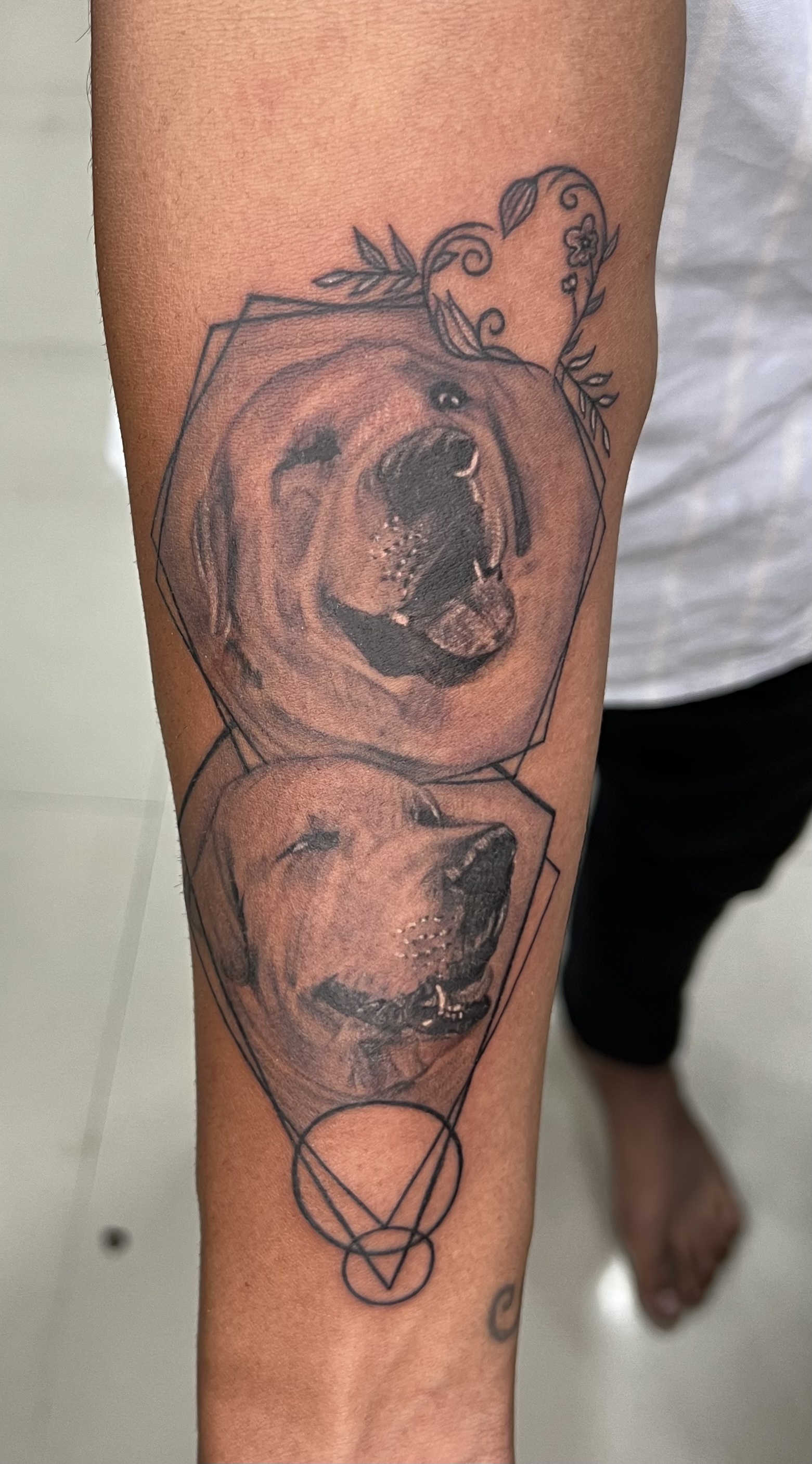 Labrador dogs tattoo customised design