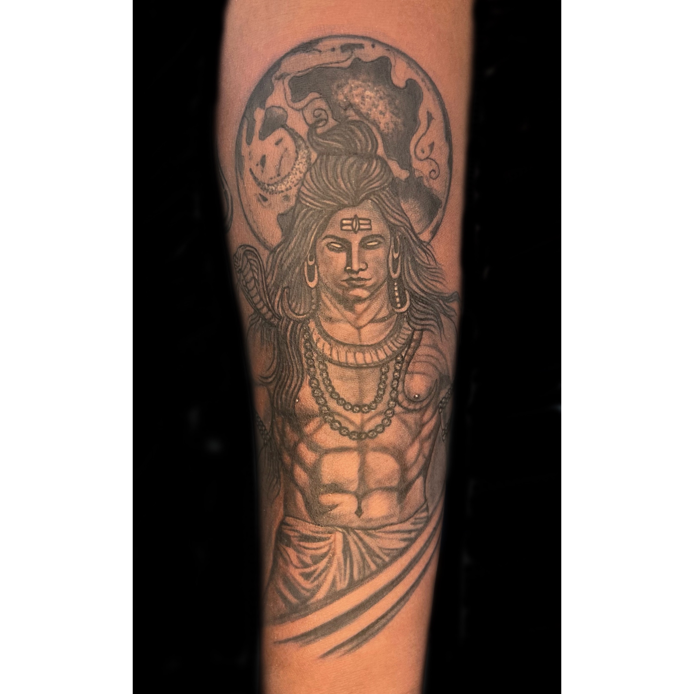 Lord shiva tattoo with universe